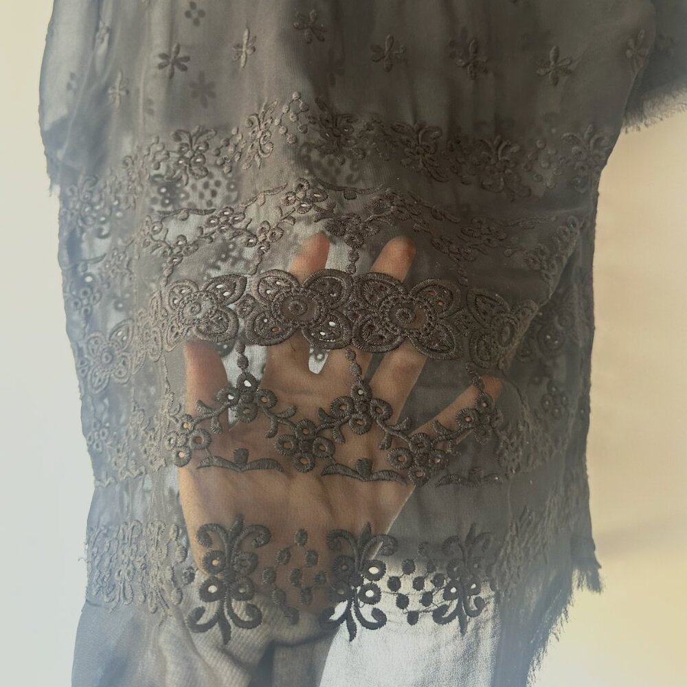 DKNY Sheer Black Shirt